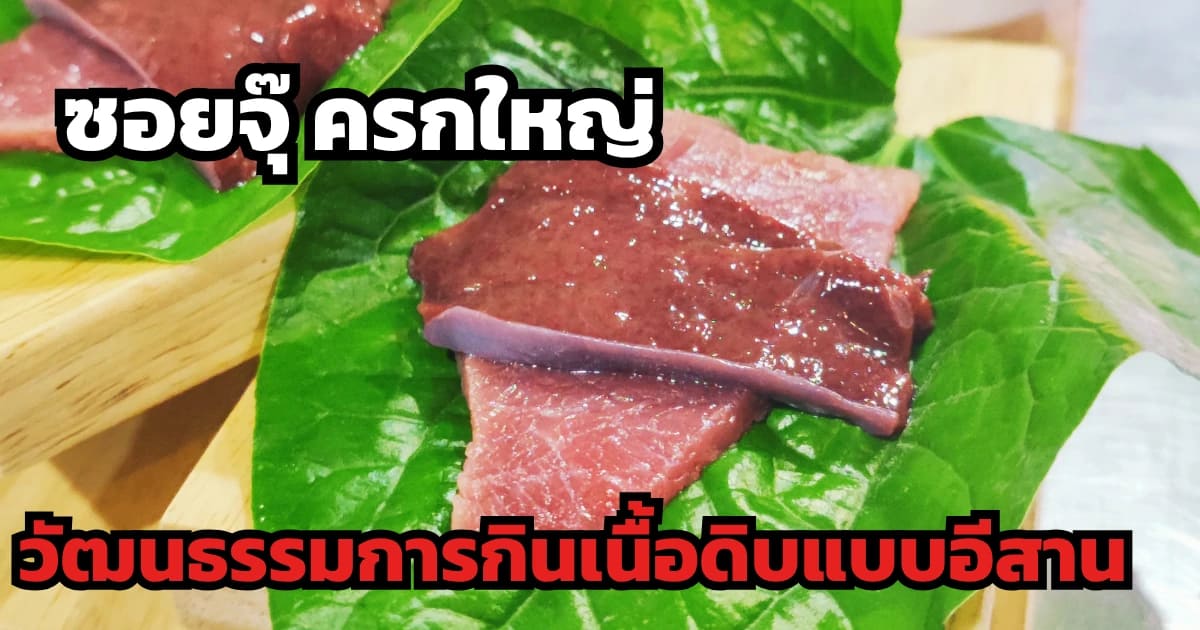 ซอยจุ๊ วัฒนธรรมการกินเนื้อดิบ อาหารอีสานแท้ที่ท้าทายนักชิม