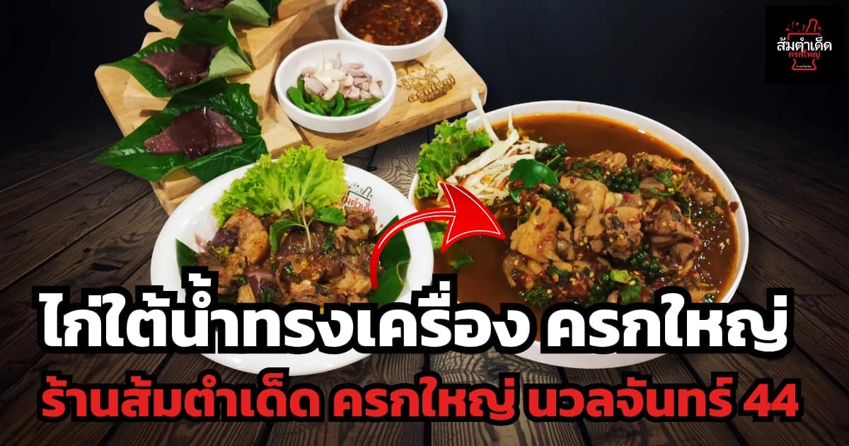 ไก่ใต้น้ำ ร้านส้มตำเด็ด ครก ใหญ่ นวลจันทร์ 44